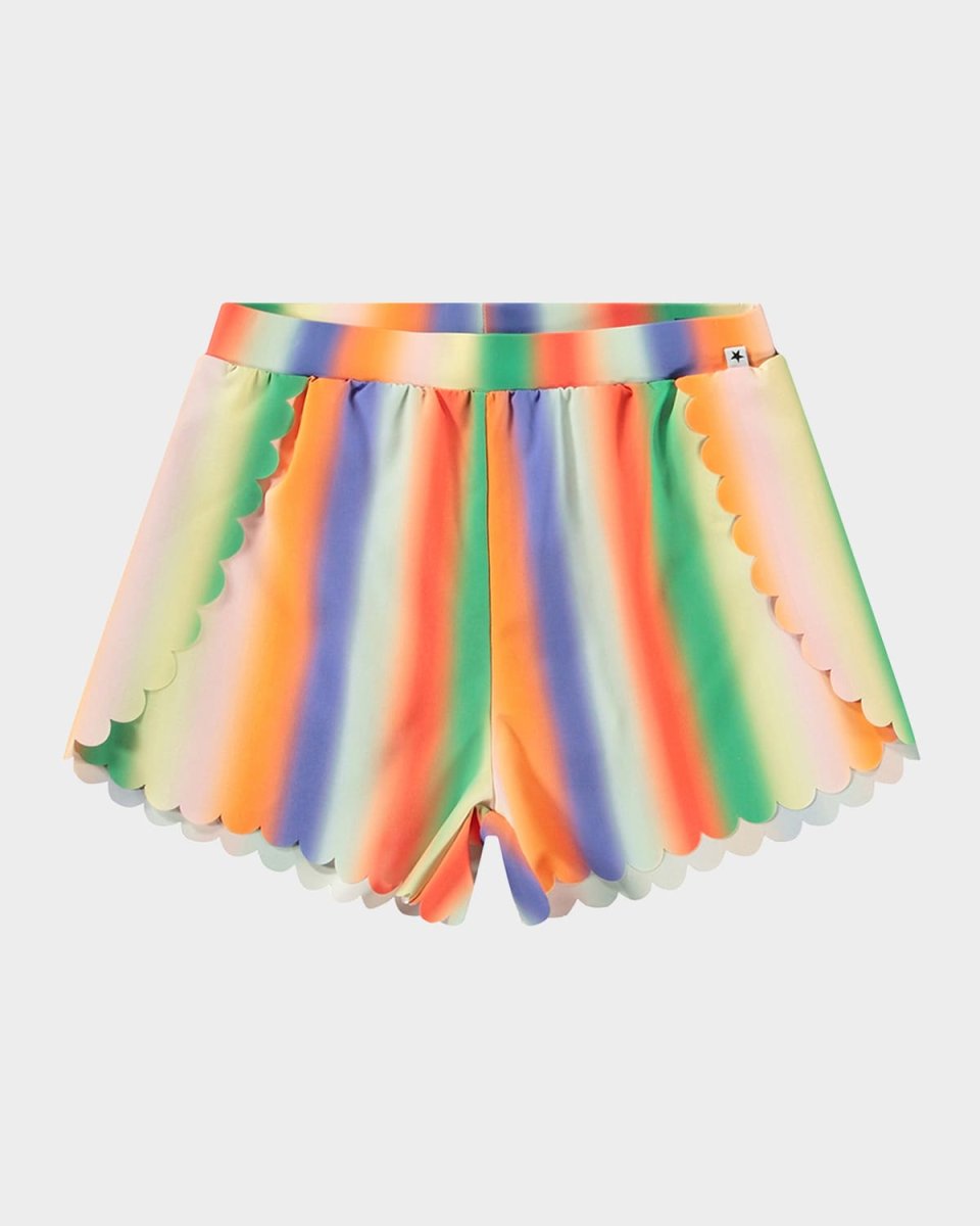 Girl's Neva Scallop Trim Shorts, Size 7-14
